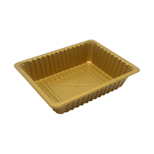 HSQY 10.7x8.5x2.6 Inch Rectangle Golden PP Plastic Meat Trayxxxxxxxxxxxxxxxxxxxx