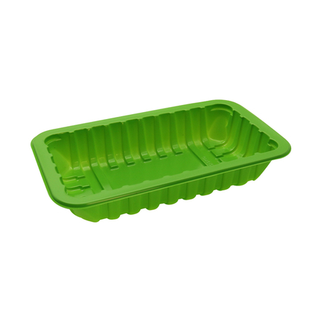 HSQY 8.7x5.2x1.2 Inch Rectangle Green PP Plastic Meat Tray