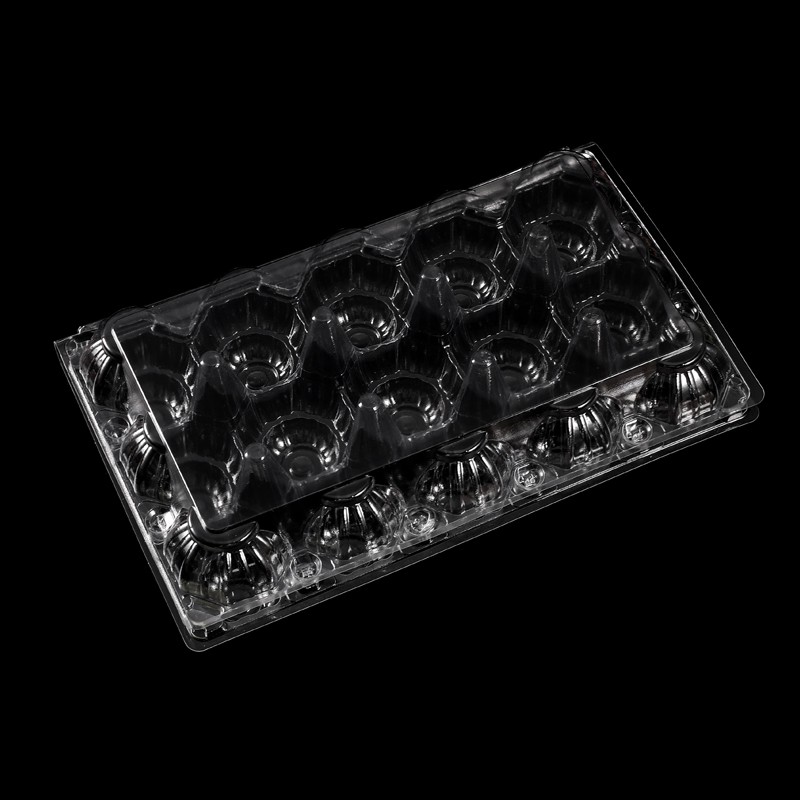 HSQY 15-count Clear Plastic Egg Cartons