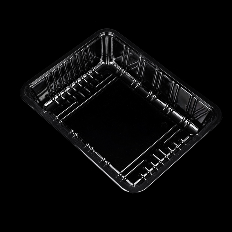 HSQY 8.66x6.69 Inch Disposable Rectangle Clear PET Plastic Tray