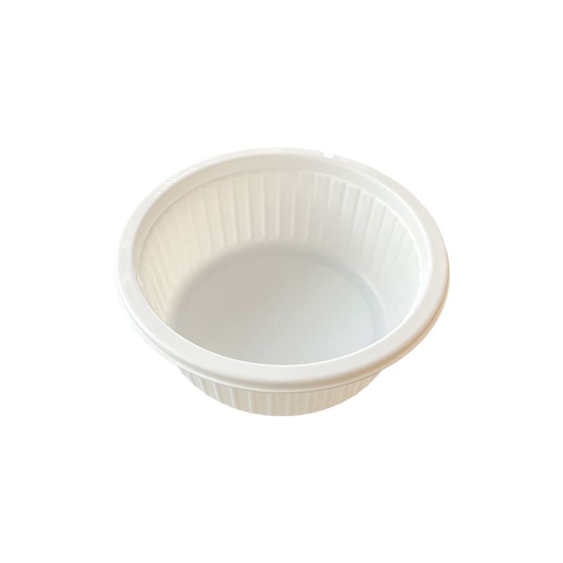 Model 028 - 6 oz Round White CPET Tray