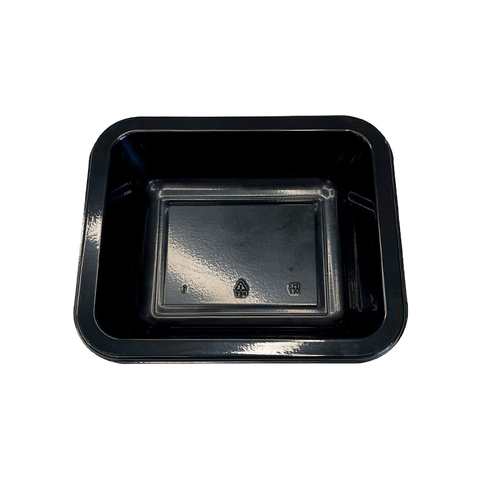 Model HS20 - 10 oz Rectangle Black CPET Tray 