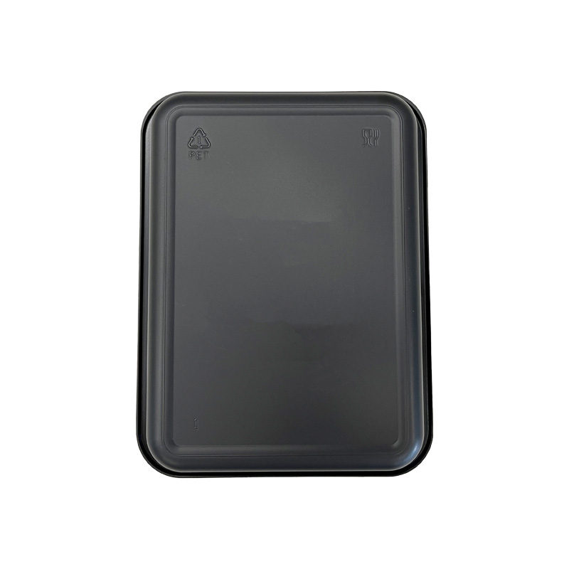 Model HS32 - 37 oz Rectangle Black CPET Tray