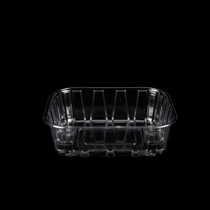 HSQY 7.87x6.10 Inch Disposable Rectangle Clear PET Plastic Tray