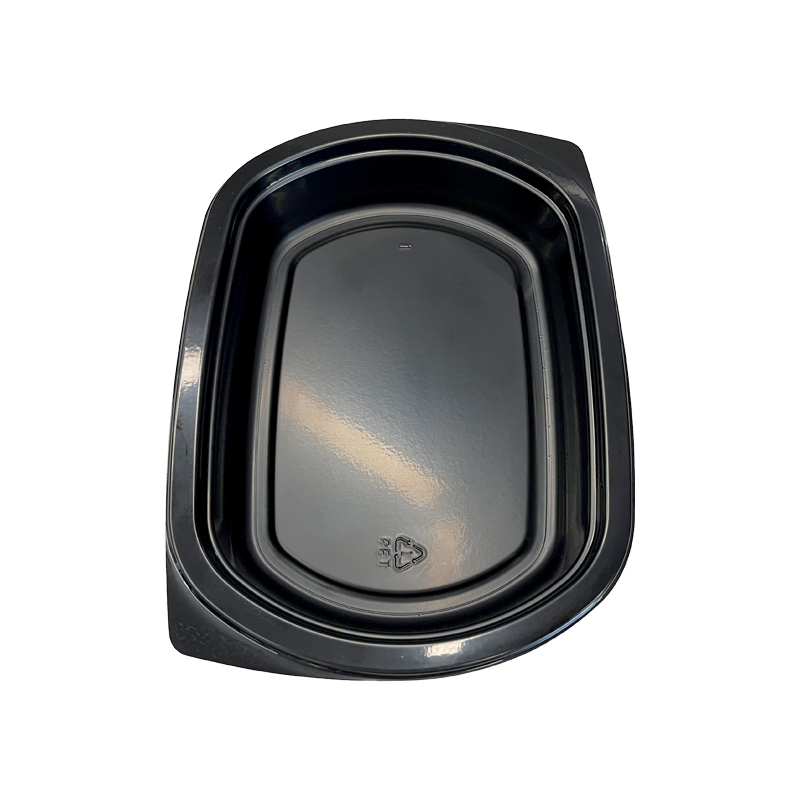 Model HS28 - 15 oz Rectangle Black CPET Tray