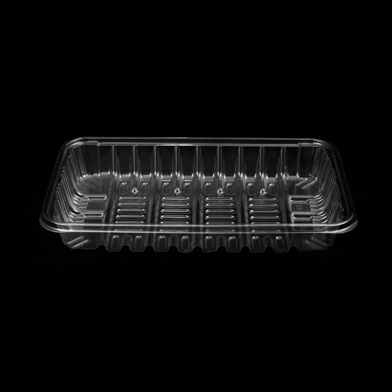 HSQY 7.48x4.72 Inch Disposable Rectangle Clear PET Plastic Tray