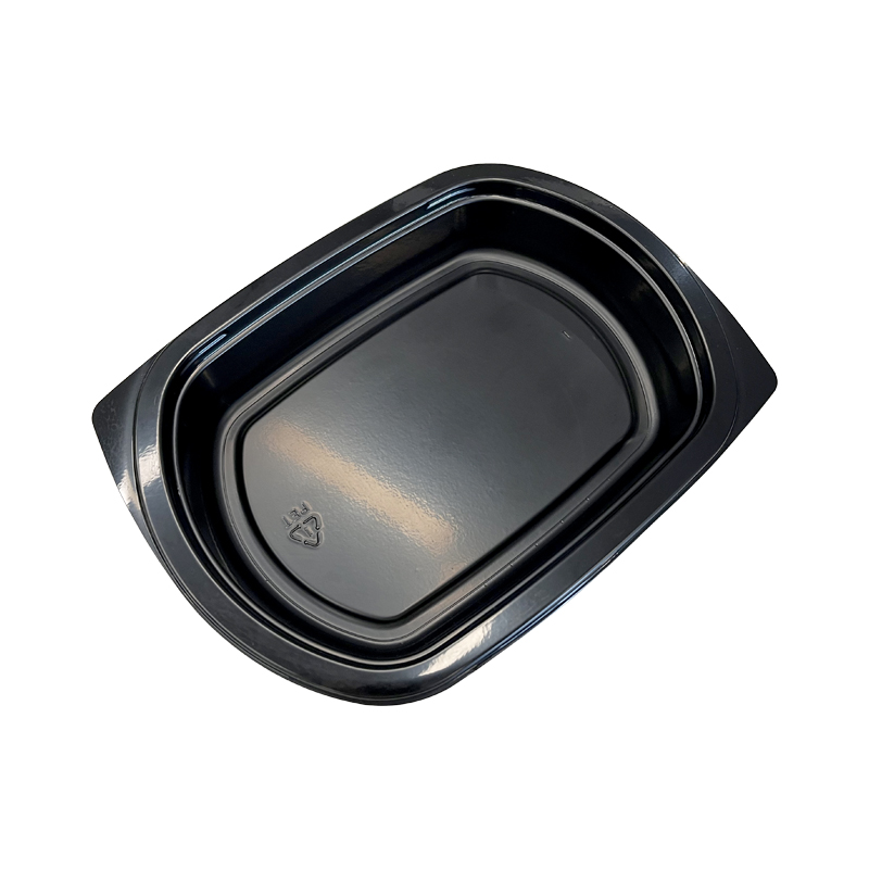 Model HS28 - 15 oz Rectangle Black CPET Tray