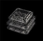 HSQY 4.92*4.92*1.38 Inches Disposable Square Clear Clamshell Produce Berry Container