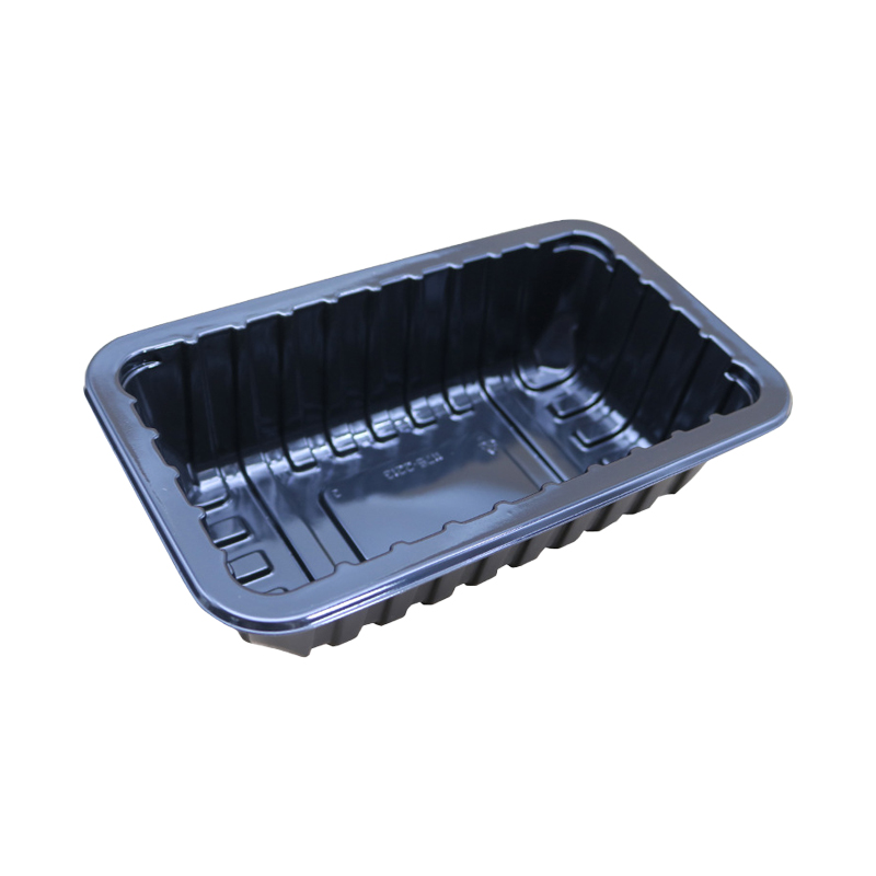 Black Disposable Thermoformed Plastic Meat Trays-HSQY 