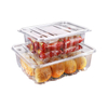 HSQY 9.6x6.5x3.5 Inch Disposable Plastic Clear Bakery Container With Lid