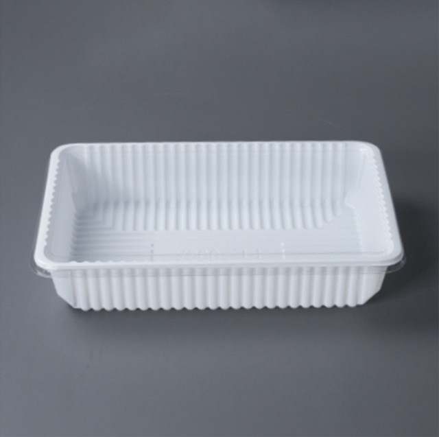 HSQY 12X7.6X2.5 In Rectangle White Plastic PP High Barrier Tray