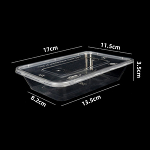 HSQY 17oz 21oz 25oz 34oz 40oz 50oz Disposable Clear PP Plastic Takeout Lunch Box Container With Lids