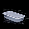 HSQY 17oz 22oz 25oz 34oz Disposable Clear PP Plastic Takeout Lunch Bento Box With Lids