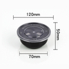 HSQY 12 oz. Disposable Round Black PP Plastic Takeout Lunch Bowl With Lids