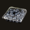 HSQY 4.1 X 4.1 X 1.6 Inch Clear PET Plastic Square Fruit Clamshells Container