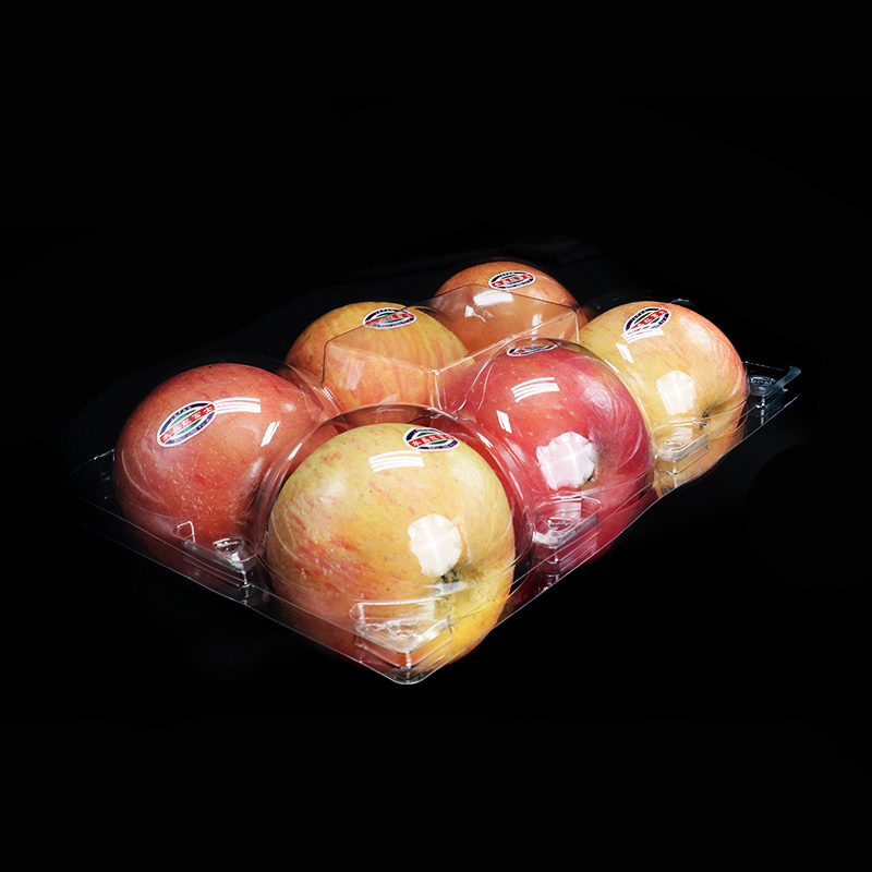 HSQY 8.1 X 4.1 X 3.3 Inch Clear PET Plastic Fruit Clamshells Container