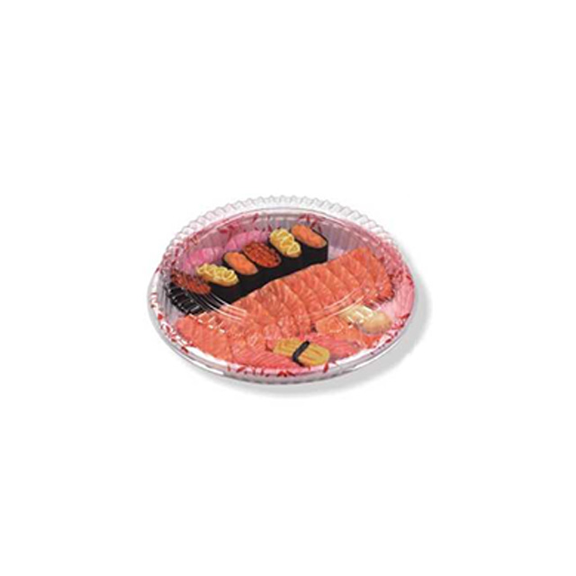 HSQY 10 x 1.18 Inch Round Sushi Party Tray Container with Lid