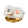 HSQY 1 2 4 6 12 24 Count Disposable Clear Plastic Cupcake Containers