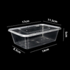 HSQY 17oz 21oz 25oz 34oz 40oz 50oz Disposable Clear PP Plastic Takeout Lunch Box Container With Lids