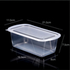 HSQY 17oz 22oz 25oz 34oz Disposable Clear PP Plastic Takeout Lunch Bento Box With Lids