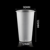 HSQY 12oz 17oz 24oz 90mm Diameter Frosted Plastic PP Injection Cups