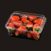 HSQY 6.9 X 5.3 X 2.9 Inch Clear PET Plastic Fruit Clamshells Container