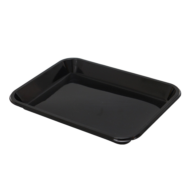 Black Disposable Thermoformed Plastic Meat Trays-HSQY 