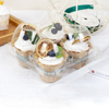 HSQY 1 2 4 6 12 24 Count Disposable Clear Plastic Cupcake Containers