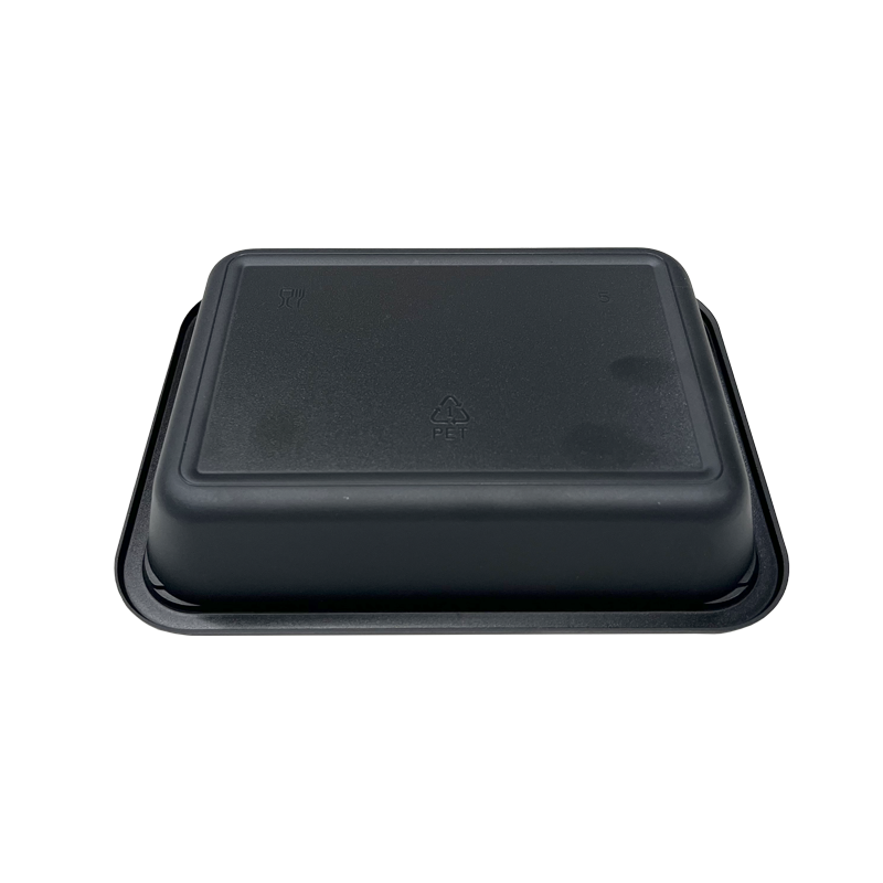 Model YT01 - 17 oz Rectangle Black CPET Tray