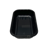 Model LL02 - 10 oz Rectangle Black Airline CPET Tray