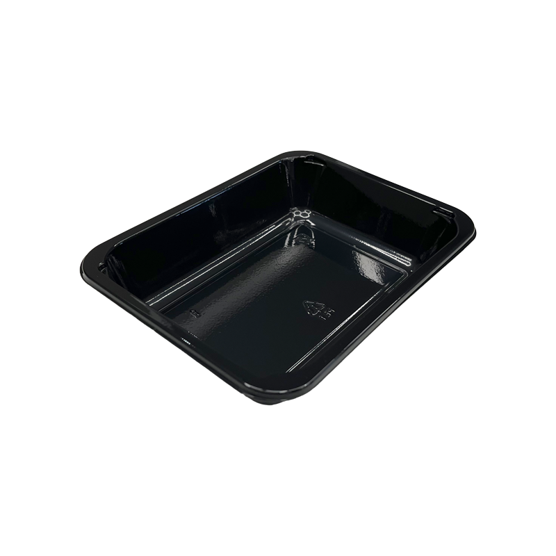 Model 019 - 26 oz Rectangle Black CPET Tray