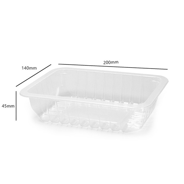 HSQY 7.87X5.51X1.77 In Rectangle Clear Plastic PP High Barrier Tray