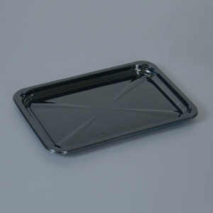 HSQY 10.3X6.9X0.6 In Rectangle Black Plastic PP High Barrier Tray