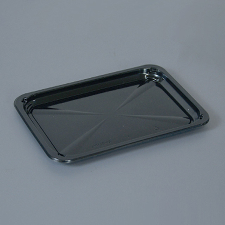 HSQY 10.3X6.9X0.6 In Rectangle Black Plastic PP High Barrier Tray