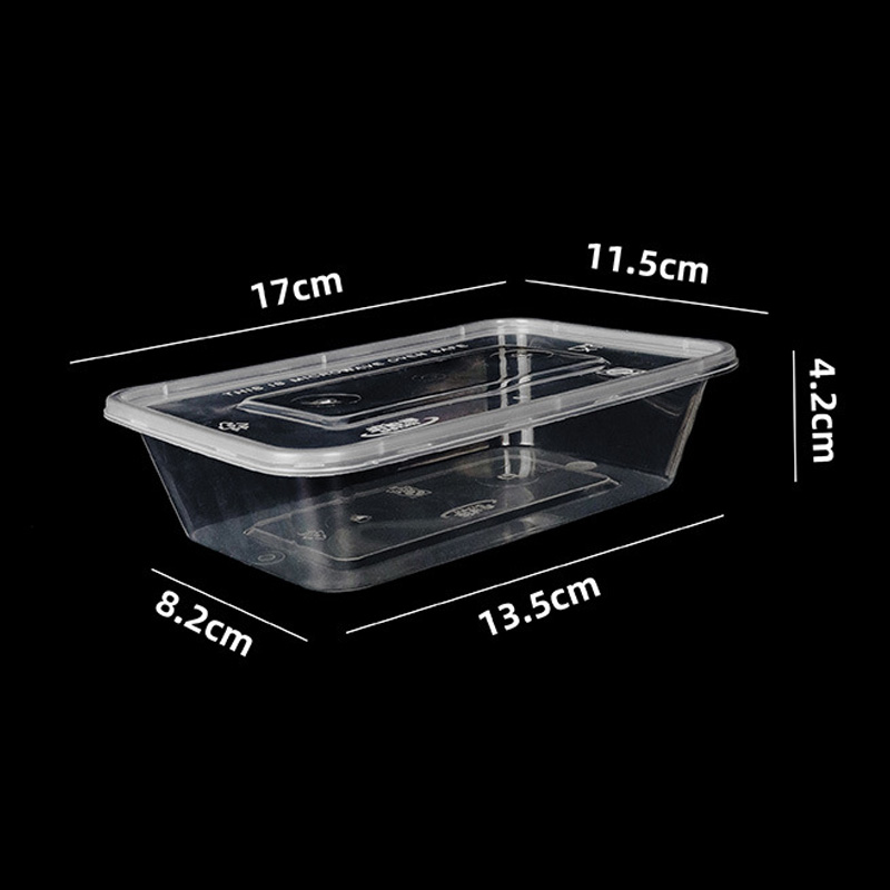 HSQY 17oz 21oz 25oz 34oz 40oz 50oz Disposable Clear PP Plastic Takeout Lunch Box Container With Lids