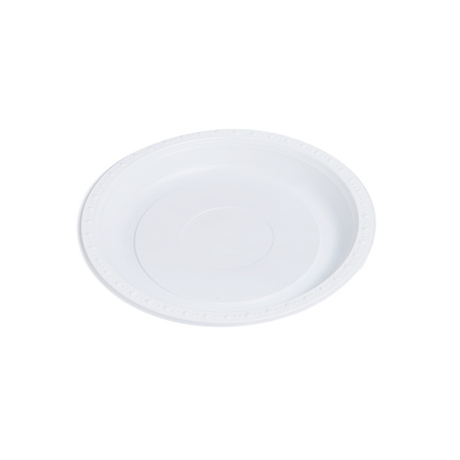 HSQY 6 Inch Disposable Round White Polypropylene Plastic Plate