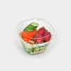 HSQY 5.7 X 3.9 Inch Clear Round PET Plastic Salad Bowl Container With Lid