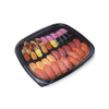 HSQY 8.9 x 8.9 x 0.8 Inch Square Sushi Tray Container with Lid