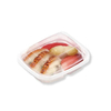 HSQY 11.9 X 1.8 X 1.7 Inch Fan Shape Sushi Tray Container with Lid