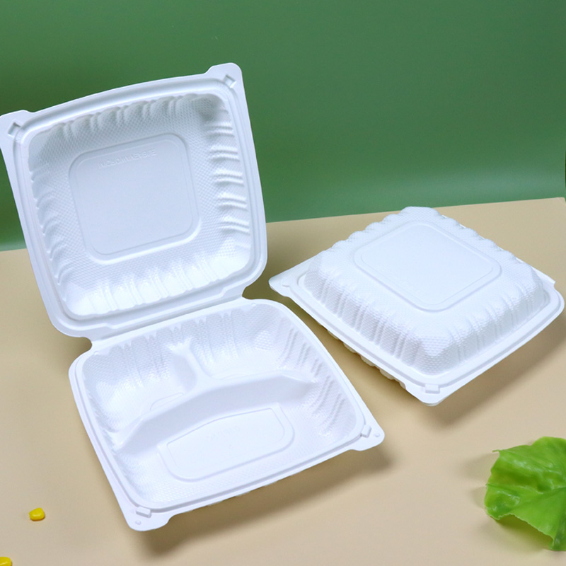 HSQY 83PP3C Take Out Disposable PP Lunch Box Plastic Packing Case Food Container 