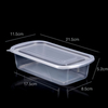 HSQY 17oz 22oz 25oz 34oz Disposable Clear PP Plastic Takeout Lunch Bento Box With Lids