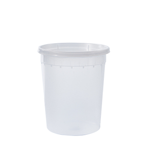 HSQY 32 oz. Disposable Clear PP Plastic Takeout Lunch Bowl With Lids