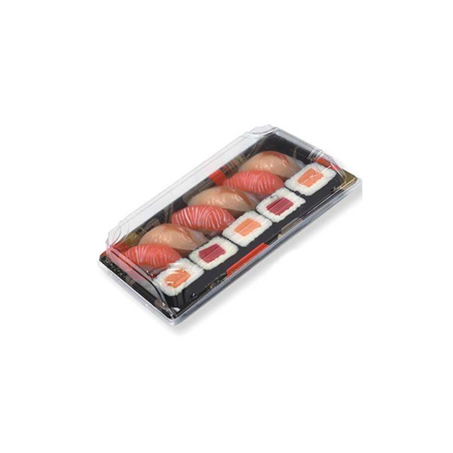 HSQY 9.6 X 5.9 X 1.4 Inch Rectangle Sushi Tray Container with Lid