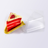 HSQY 5.51*4.33 Inches Disposable Plastic Cheesecake Sandwich Packaging Clear Bakery Container