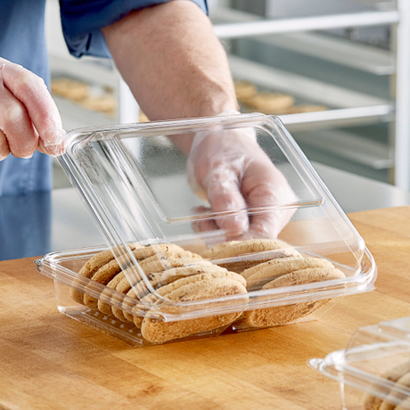 HSQY 6,81 * 4,72 Zoll Einweg-Keksverpackung aus Kunststoff, durchsichtiger Bäckereibehälter