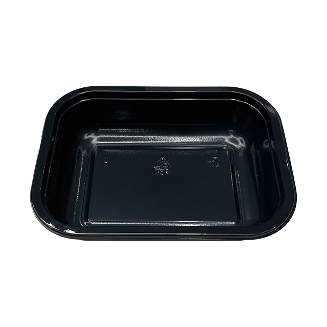 Model 011 - 15 oz Rectangle Black CPET Tray