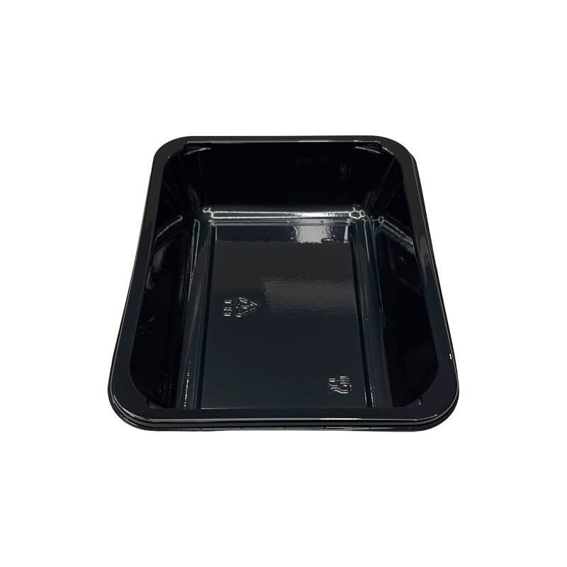 Model YT02 - 14 oz Rectangle Black CPET Tray