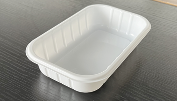 Model LL02 - 10 oz Rectangle Black Airline CPET Tray