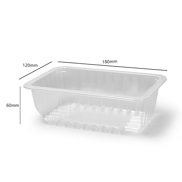 HSQY 7.09X4.72X2.36 In Rectangle Clear Plastic PP High Barrier Tray