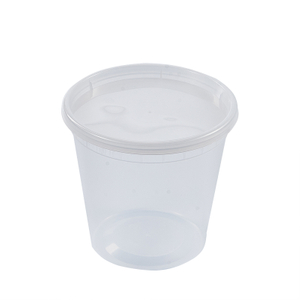 HSQY 24 oz. Disposable Clear PP Plastic Takeout Lunch Bowl With Lids